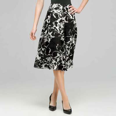 Pleated Flare Skirt.